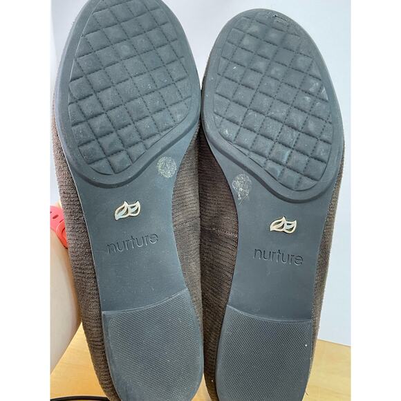 Nurture Loafers Size 10M Brown Leather Bow Tie Slip On Comfort Officecore - Picture 8 of 8